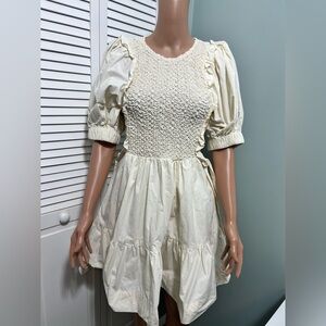 Preowned.  Sofie The Label  kinsley Mini Dress in cream Size M